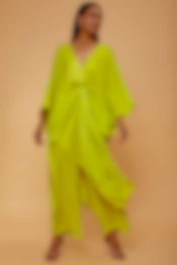 Green Silk Tunic Set by STEPHANY at Pernia's Pop Up Shop