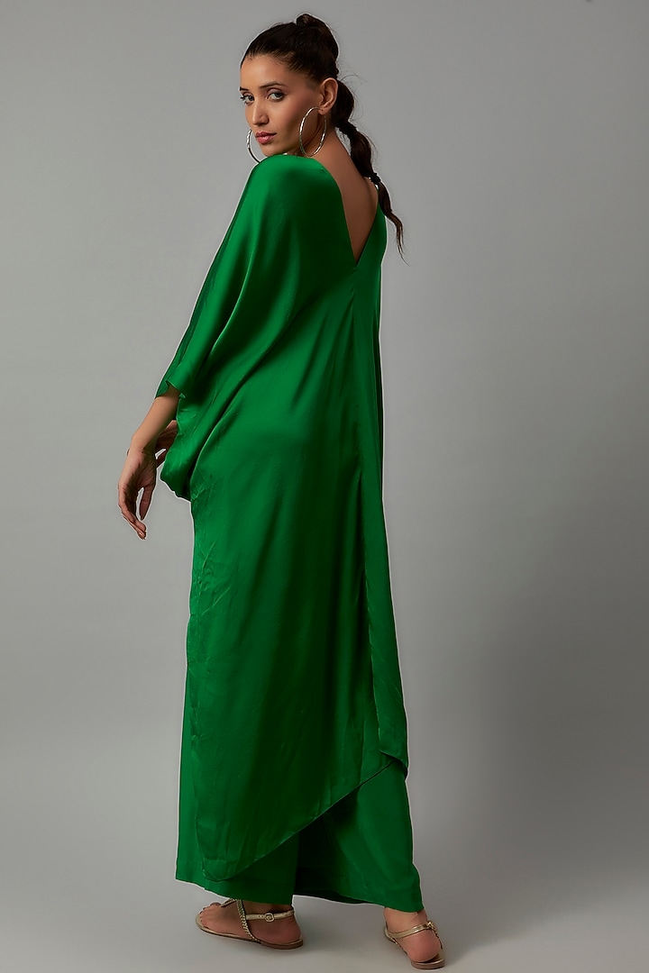 Green Silk Tunic Set by STEPHANY at Pernia's Pop Up Shop