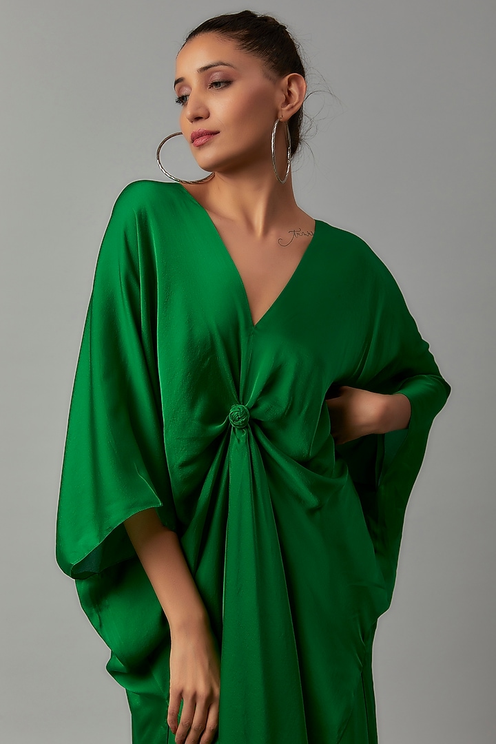 Green Silk Tunic Set by STEPHANY at Pernia's Pop Up Shop