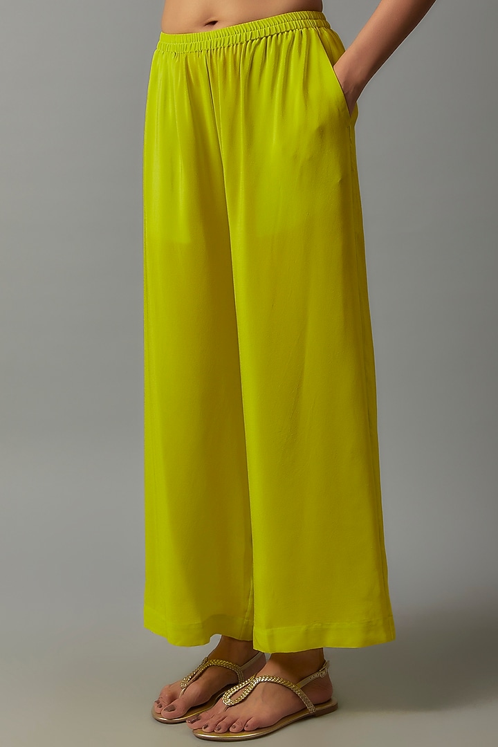 Lime Green Silk Tunic Set by STEPHANY at Pernia's Pop Up Shop