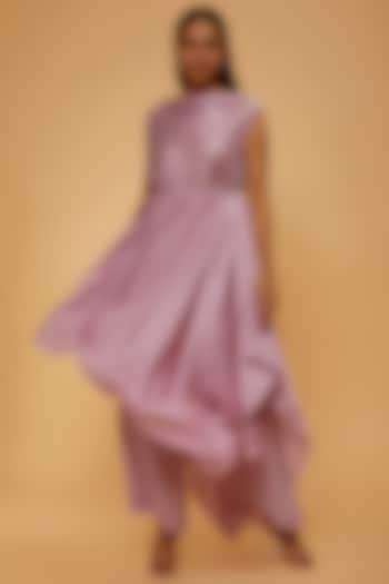 Pink Silk Tunic Set by STEPHANY at Pernia's Pop Up Shop