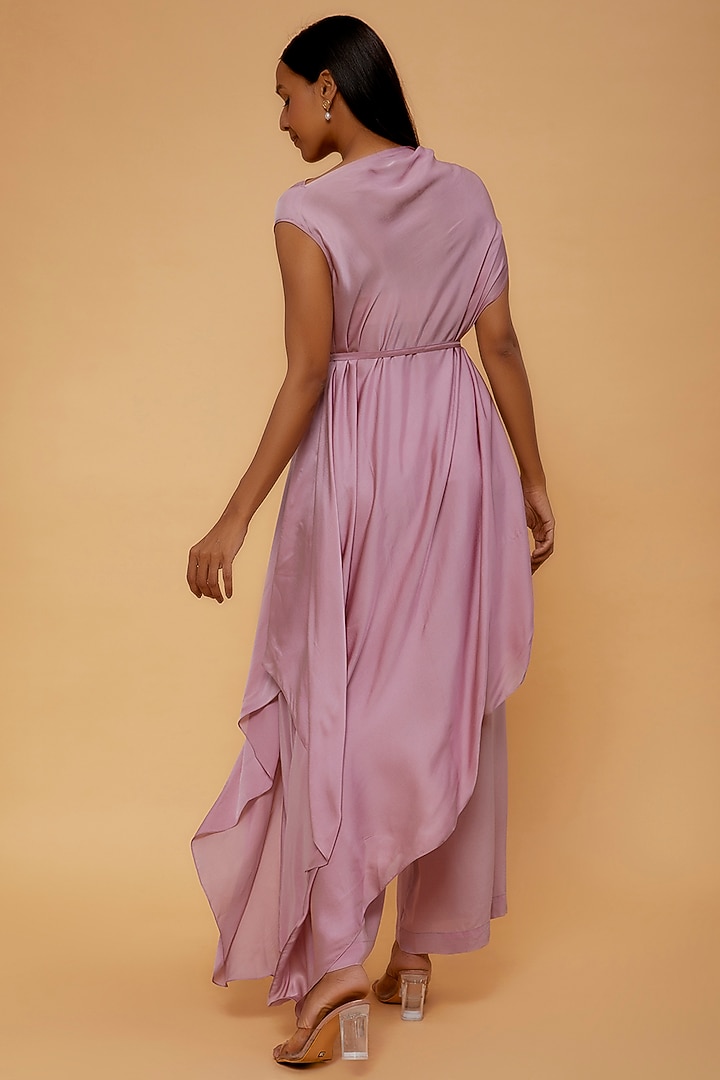 Pink Silk Tunic Set by STEPHANY at Pernia's Pop Up Shop