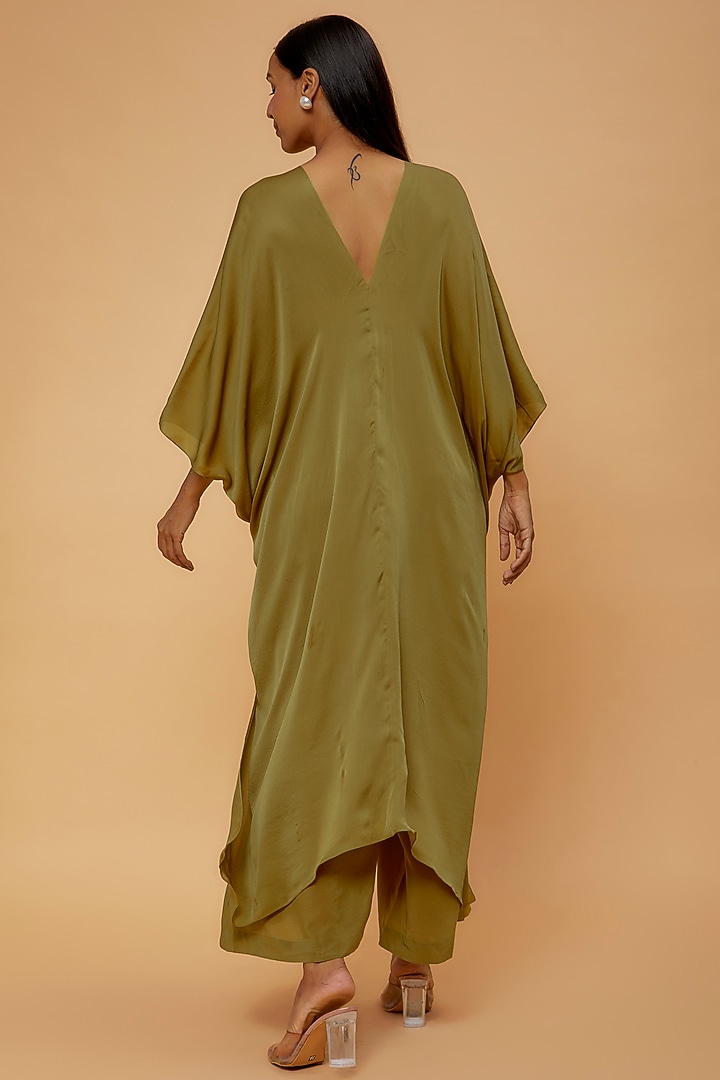Green Silk Tunic Set by STEPHANY at Pernia's Pop Up Shop