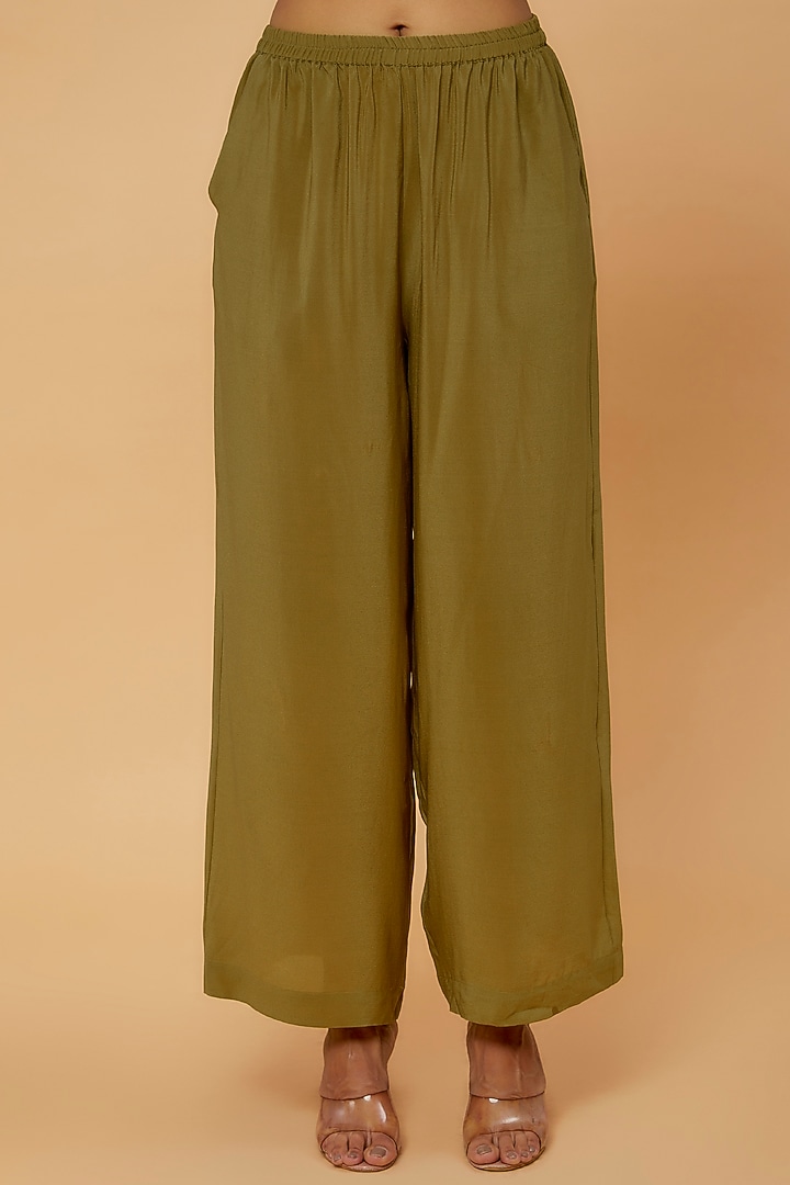 Green Silk Tunic Set by STEPHANY at Pernia's Pop Up Shop