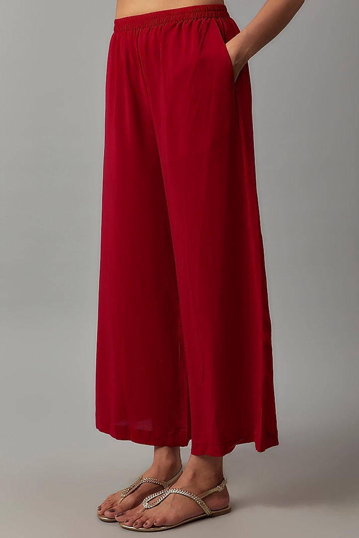 Red Silk Co-Ord Set by STEPHANY at Pernia's Pop Up Shop