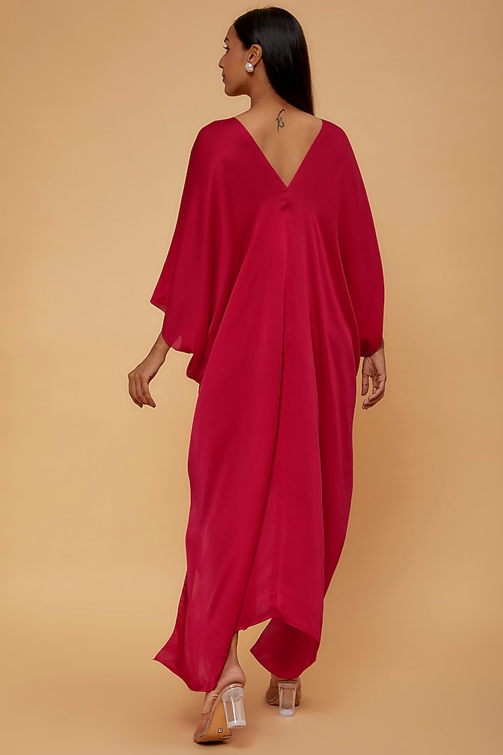 Red Silk Vacation Dress by STEPHANY at Pernia's Pop Up Shop