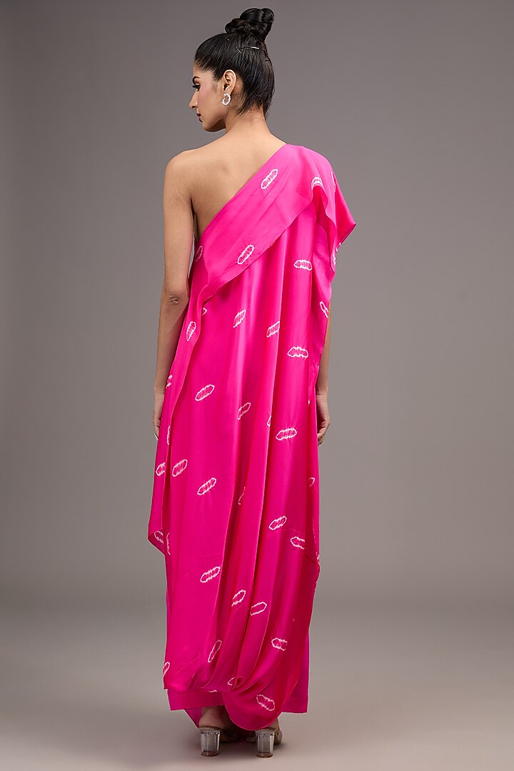 Pink Silk Satin Tie-Dye Co-Ord Set by Stephany at Pernia's Pop Up Shop