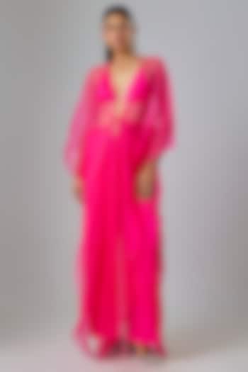 Pink Silk Organza Cover-Up Set by Stephany at Pernia's Pop Up Shop