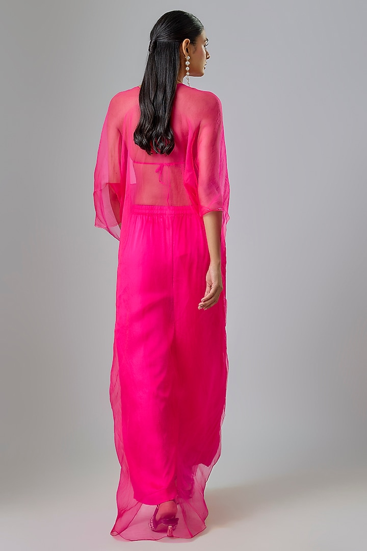 Pink Silk Organza Cover-Up Set by Stephany at Pernia's Pop Up Shop