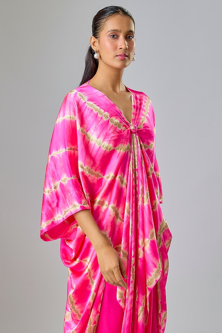 Pink Silk Lycra Satin Leheriya Tunic Set
by Stephany at Pernia's Pop Up Shop