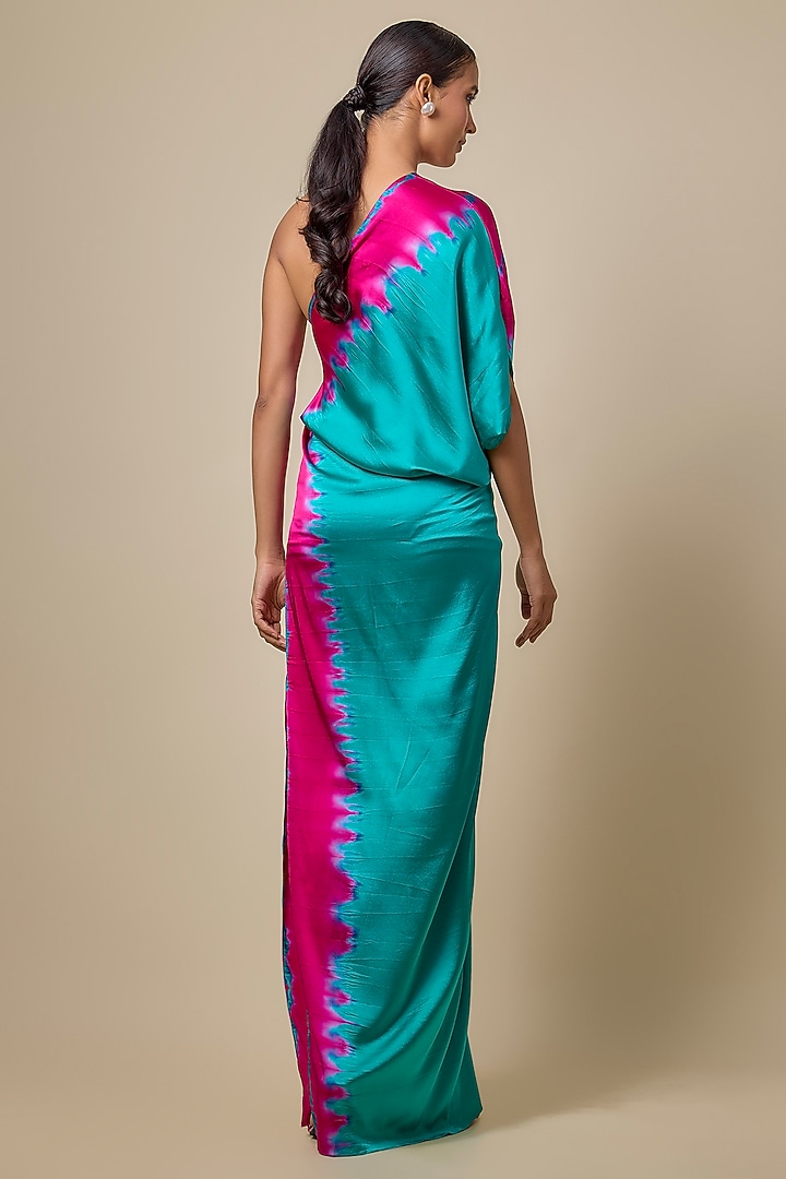 Pink Lycra Silk Satin Leheriya Vacation Dress by Stephany at Pernia's Pop Up Shop