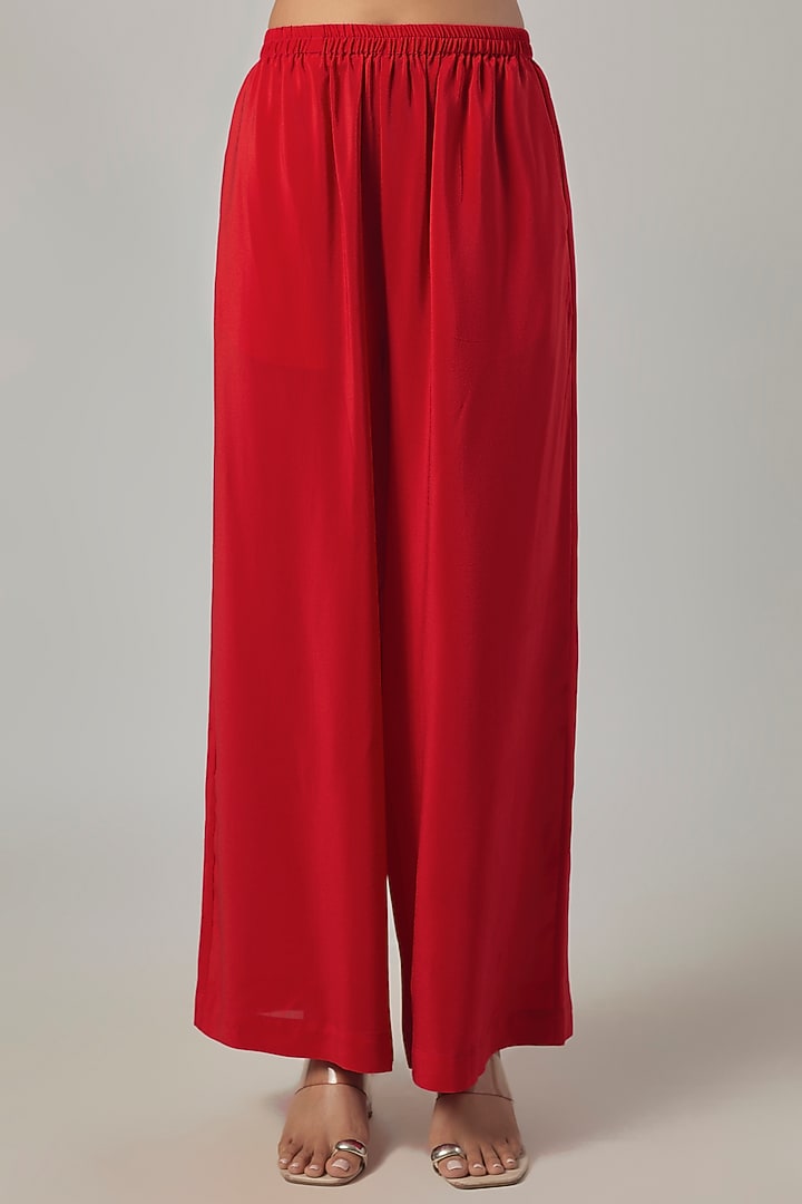 Scarlet Silk Satin Tunic Set by Stephany at Pernia's Pop Up Shop