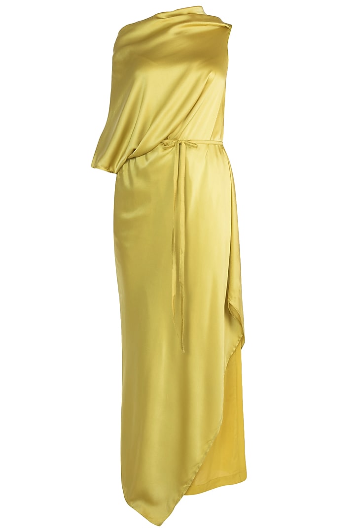 Mustard Deconstructed Tunic with Belt & Trouser Pants by Stephany at Pernia's Pop Up Shop
