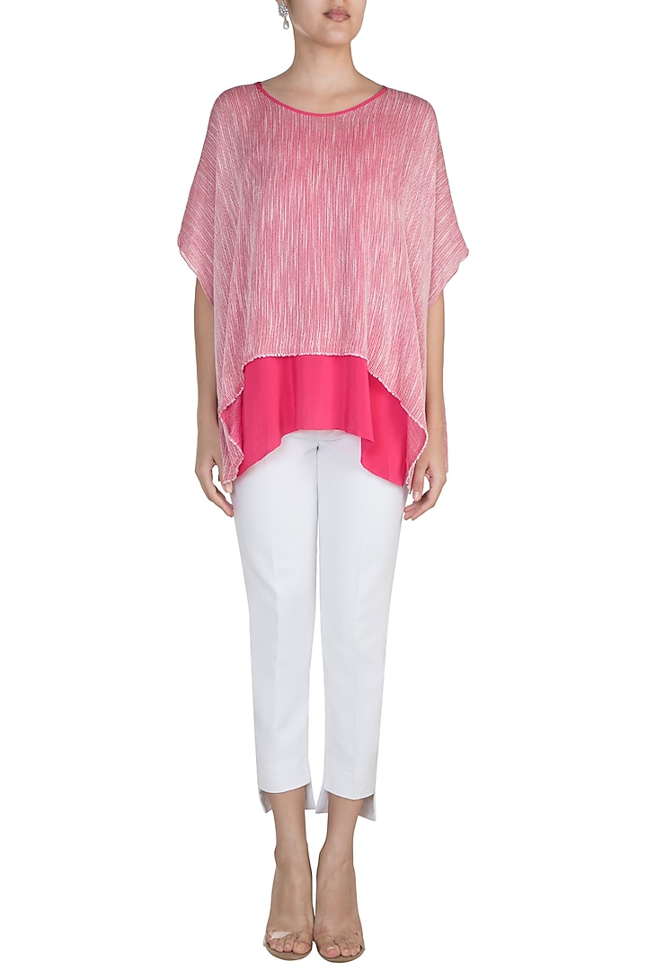 Pink Boat Neck Top With Inner by Stephany at Pernia's Pop Up Shop