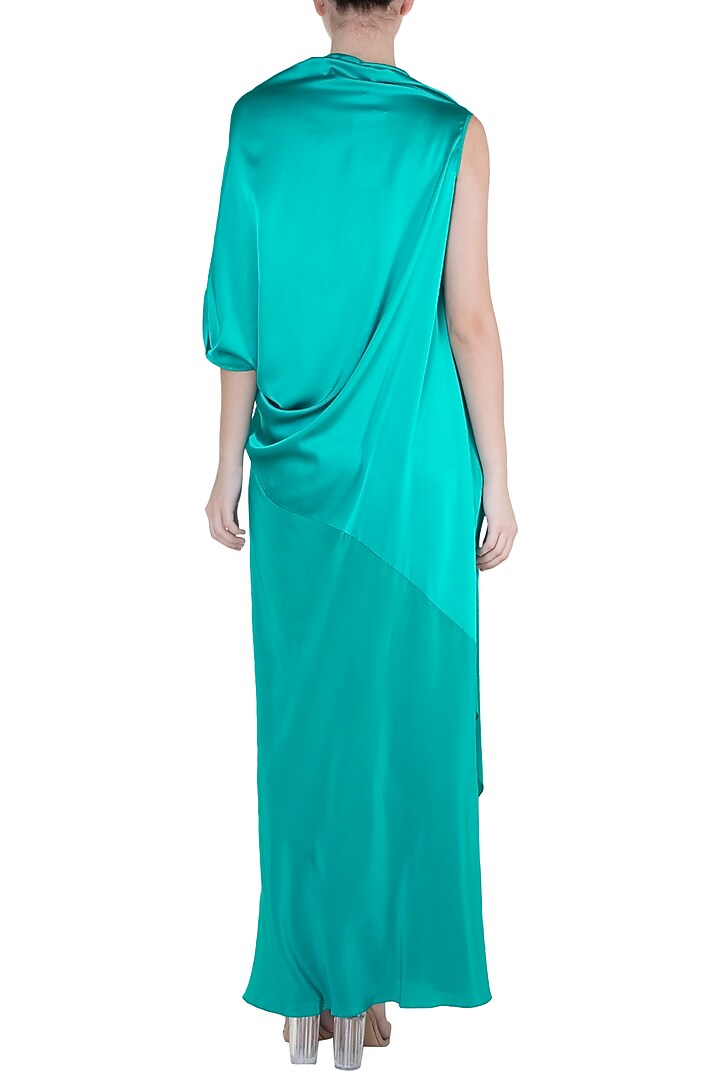 teal dress on the bias designs Teal Deconstructed Bias Cut Flowy Dress Design by Stephany at Pernia's Pop  Up Shop 2026