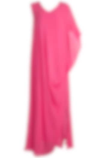 Pink V-Neck Deconstructed Dress by Stephany