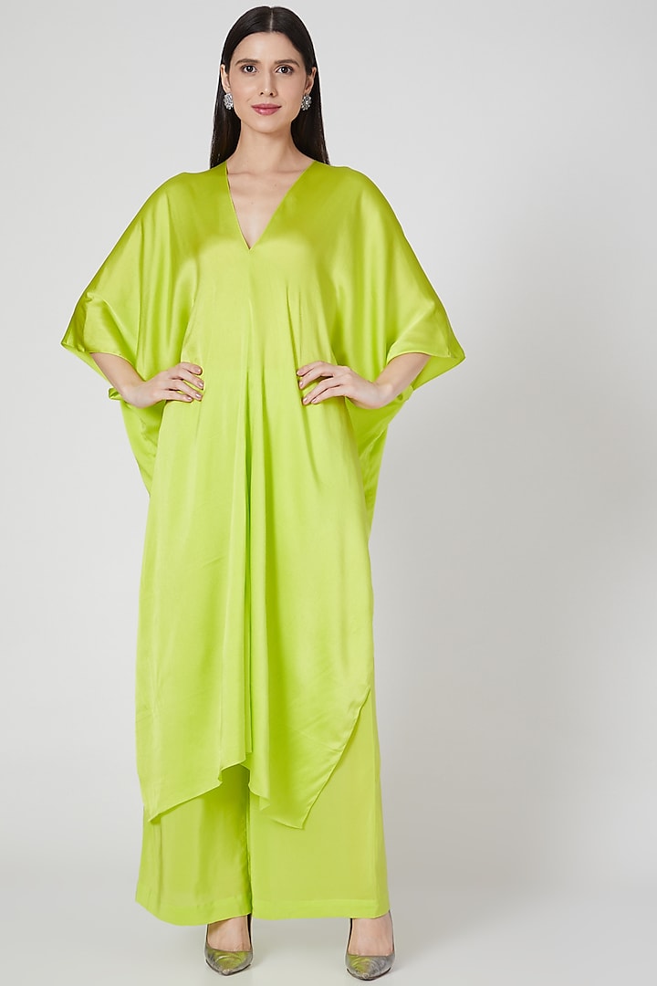 Lime Tunic Set With Tie-Up by Stephany