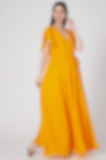 Pumpkin Orange Maxi Dress by Stephany
