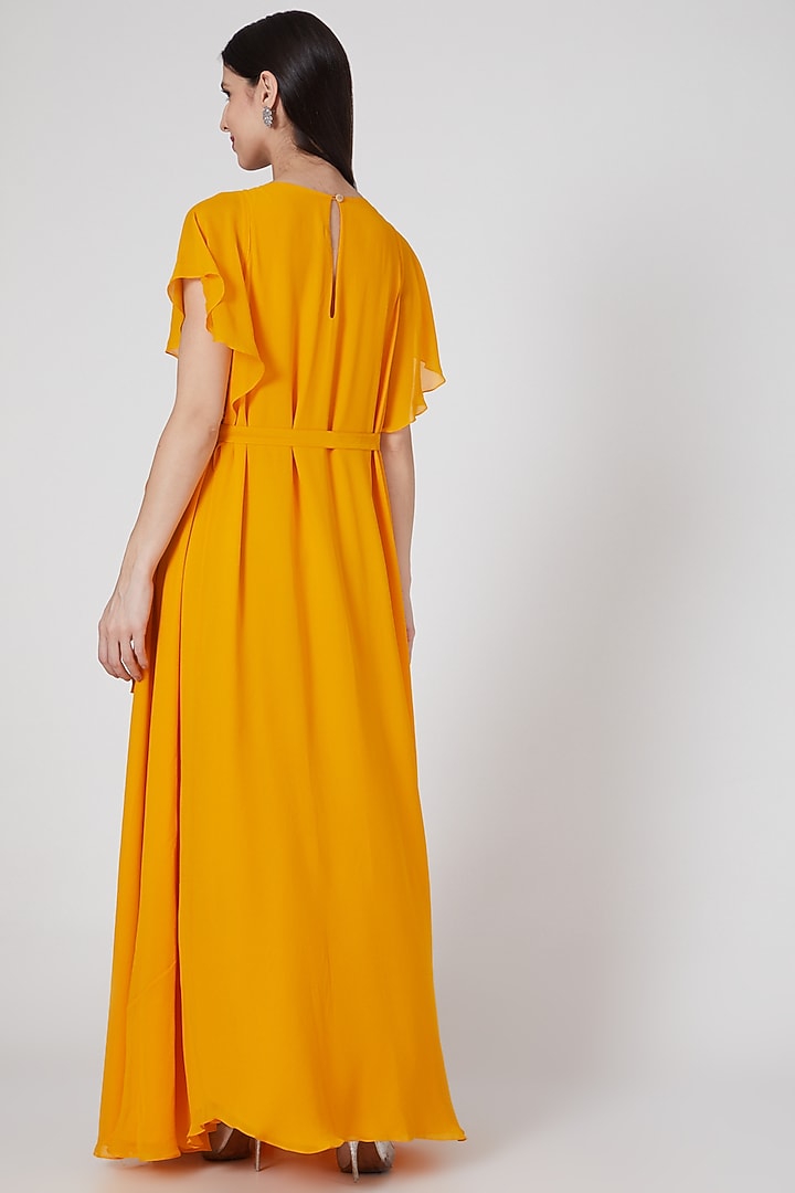 Pumpkin Orange Maxi Cocktail Dress by Stephany at Pernia's Pop Up Shop