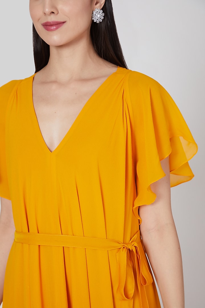 Pumpkin Orange Maxi Cocktail Dress by Stephany at Pernia's Pop Up Shop
