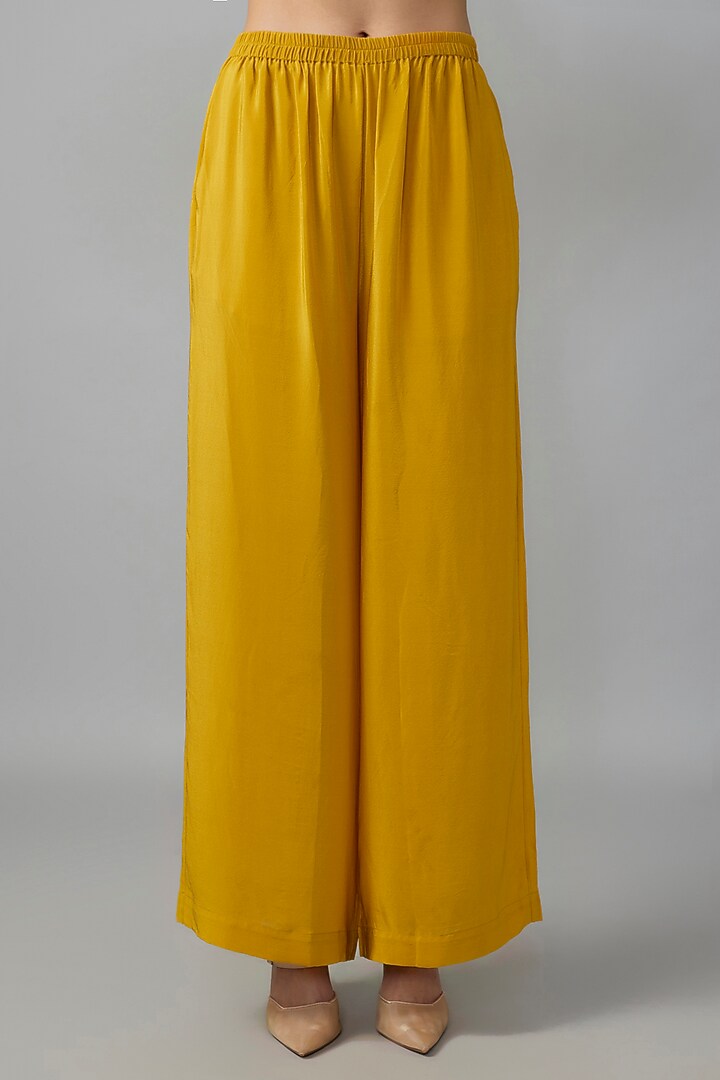 Golden Ombre Silk Lycra Satin Kaftan Set by Stephany at Pernia's Pop Up Shop