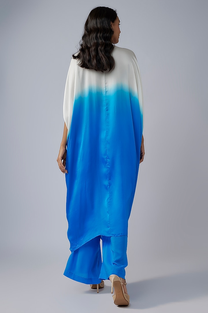 Blue Silk Crepe Ombre Co-Ord Set by Stephany at Pernia's Pop Up Shop