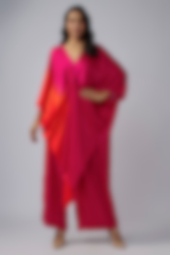 Pink Silk Crepe Ombre Co-Ord Set by Stephany at Pernia's Pop Up Shop