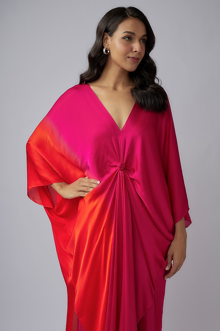 Pink Silk Crepe Ombre Co-Ord Set by Stephany at Pernia's Pop Up Shop