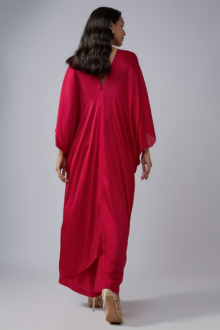 Red Silk Crepe Ombre Co-Ord Set by Stephany at Pernia's Pop Up Shop