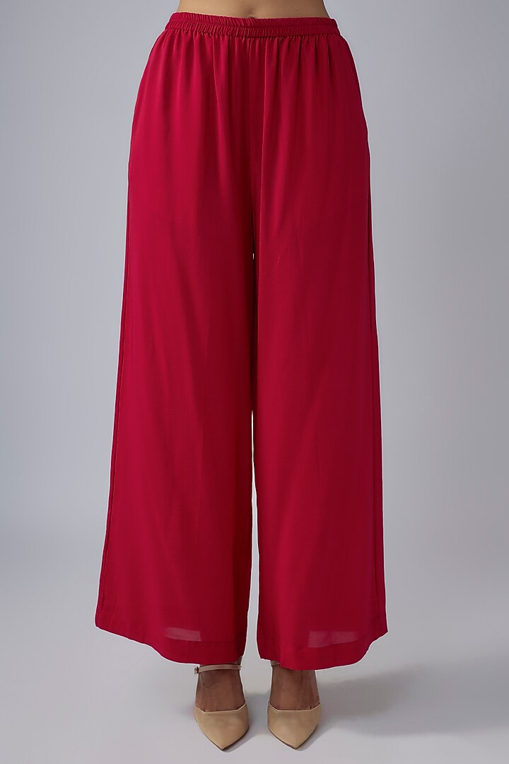 Red Silk Crepe Ombre Co-Ord Set by Stephany at Pernia's Pop Up Shop