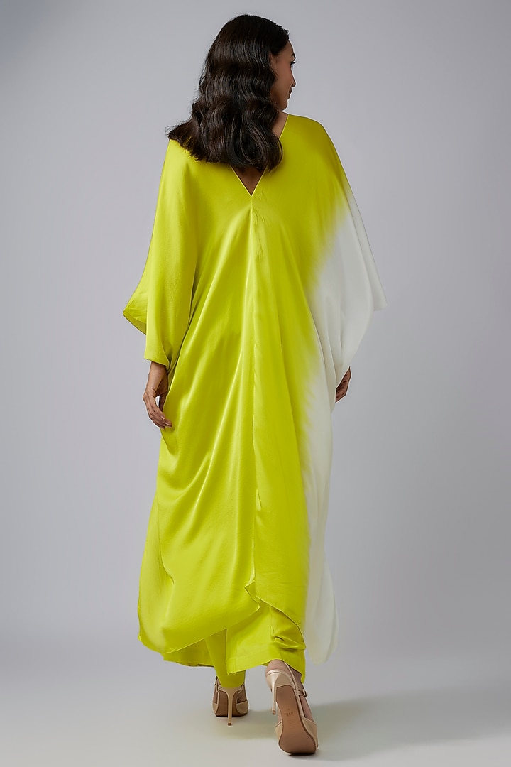 Green Silk Crepe Ombre Co-Ord Set by Stephany at Pernia's Pop Up Shop