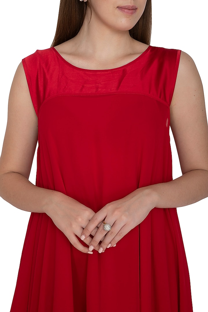 Red Sleeveless Cocktail Dress With Slip by Stephany at Pernia's Pop Up Shop