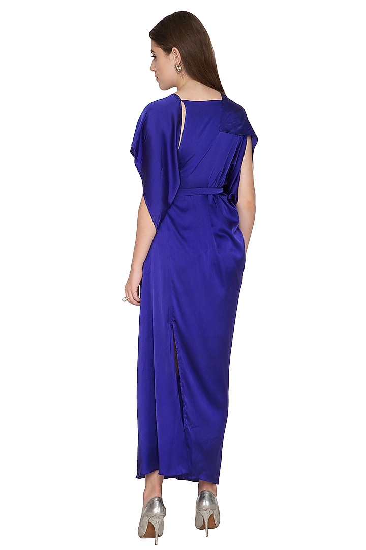 Purple Two Way One Shoulder Vacation Dress With Belt by Stephany at Pernia's Pop Up Shop