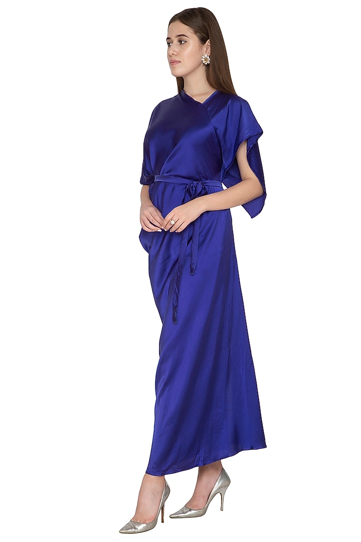 Purple Two Way One Shoulder Vacation Dress With Belt by Stephany at Pernia's Pop Up Shop