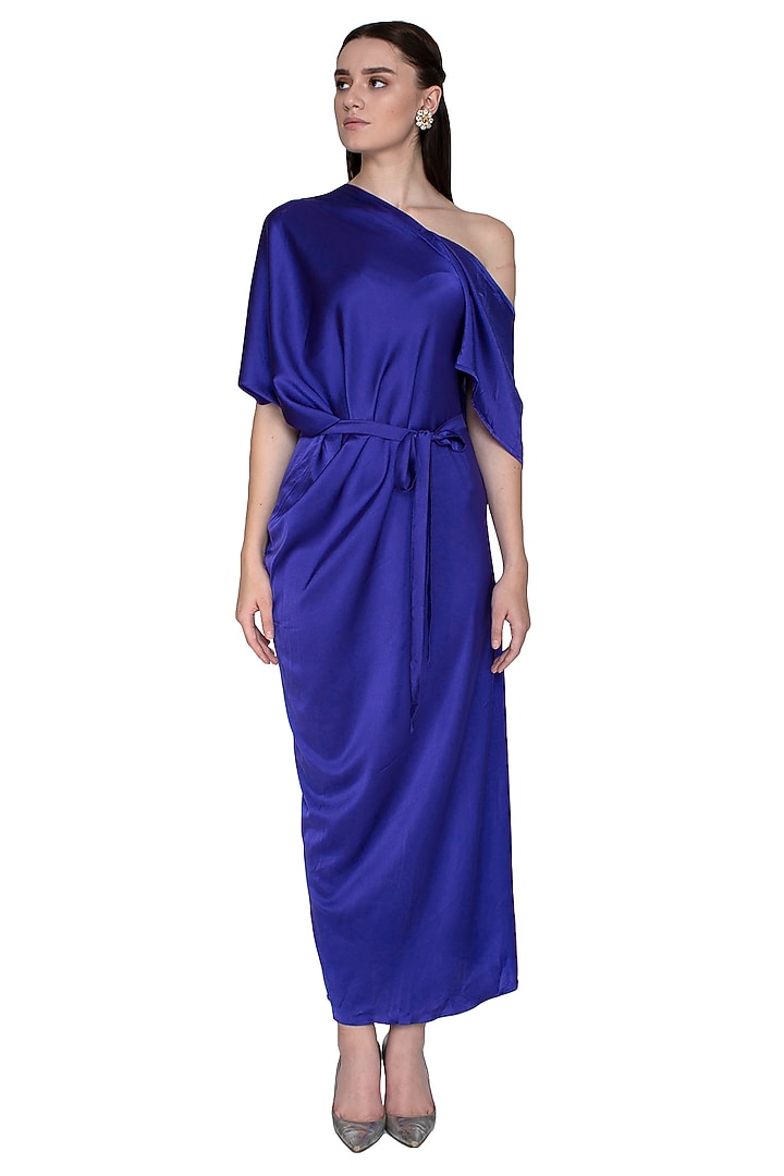 Purple Two Way One Shoulder Vacation Dress by Stephany at Pernia's Pop Up Shop