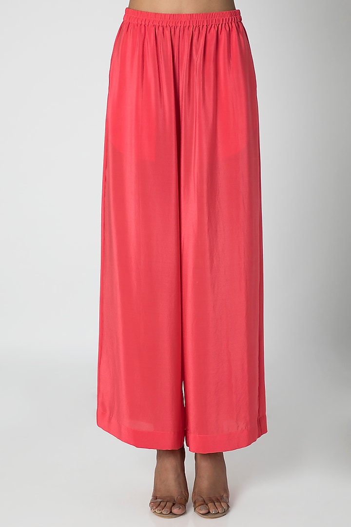 Peach Pink One Shoulder Tunic Set With Belt by Stephany at Pernia's Pop Up Shop