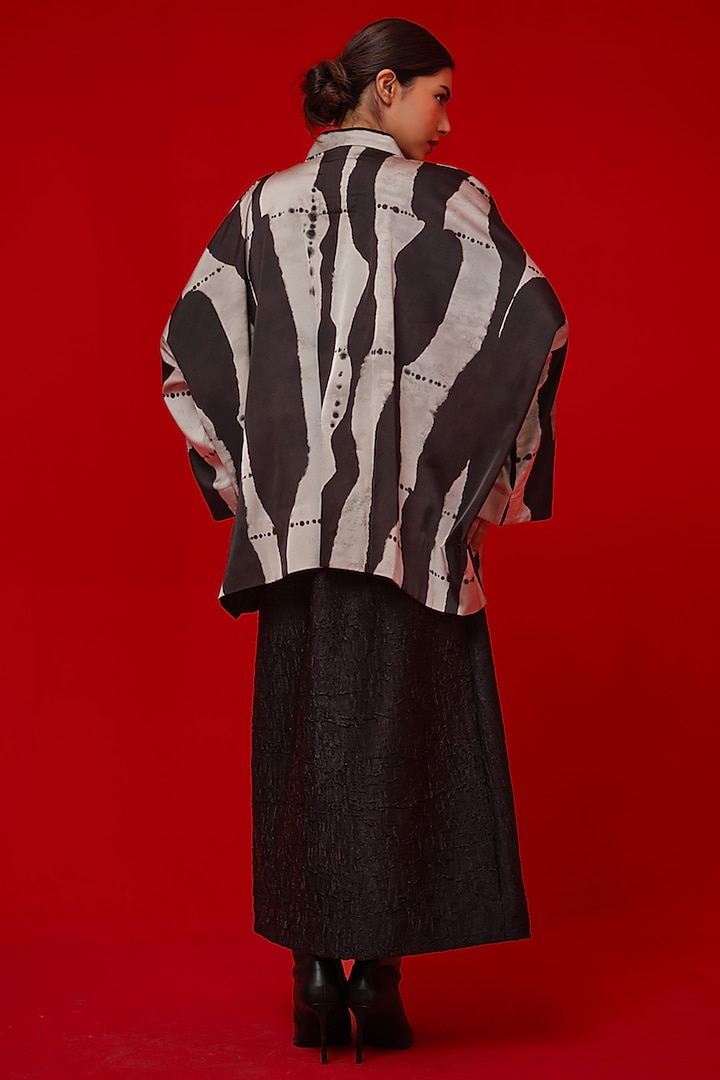 Black Hand Crushed Silk Sleeveless Top by STOIQUE at Pernia's Pop Up Shop