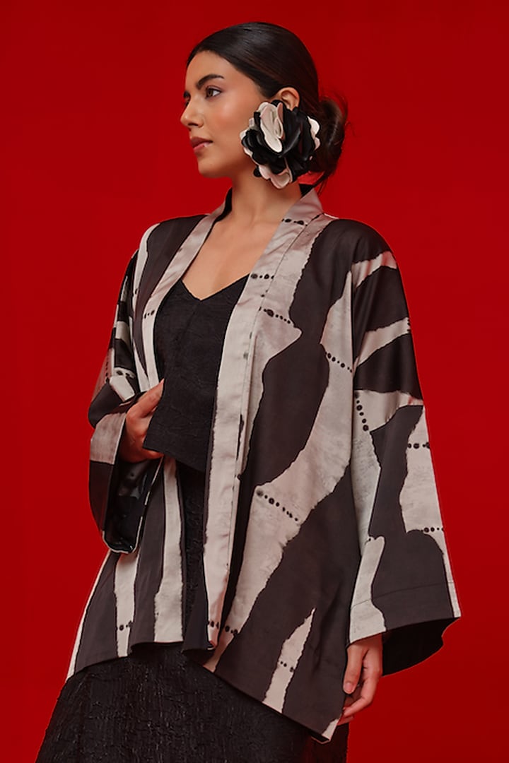 Black Hand Crushed Silk Sleeveless Top by STOIQUE at Pernia's Pop Up Shop