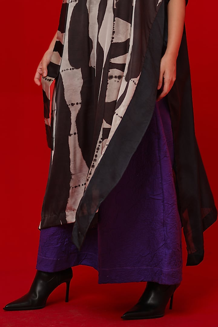Aubergine Crushed Cotton Pants by STOIQUE at Pernia's Pop Up Shop