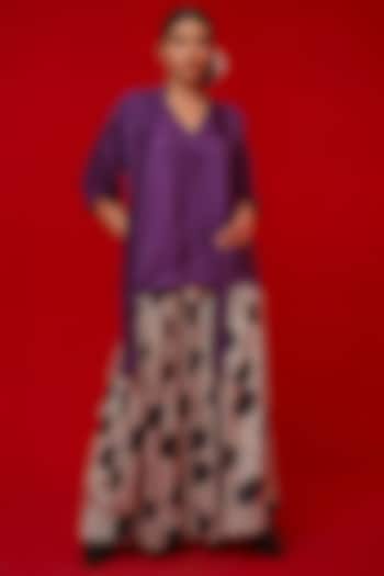 Aubergine Satin Top by STOIQUE at Pernia's Pop Up Shop