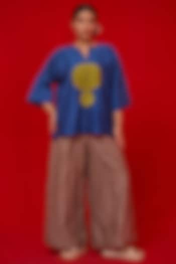 Grey Crushed Silk Pants by STOIQUE at Pernia's Pop Up Shop