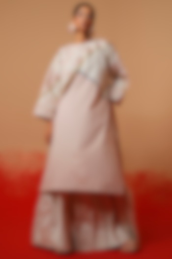 Pink Crushed Silk Patchwork Tunic by STOIQUE at Pernia's Pop Up Shop