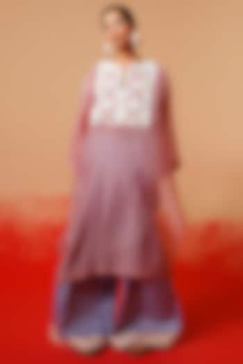 Pink & Ivory Cotton Chanderi Tunic by STOIQUE at Pernia's Pop Up Shop