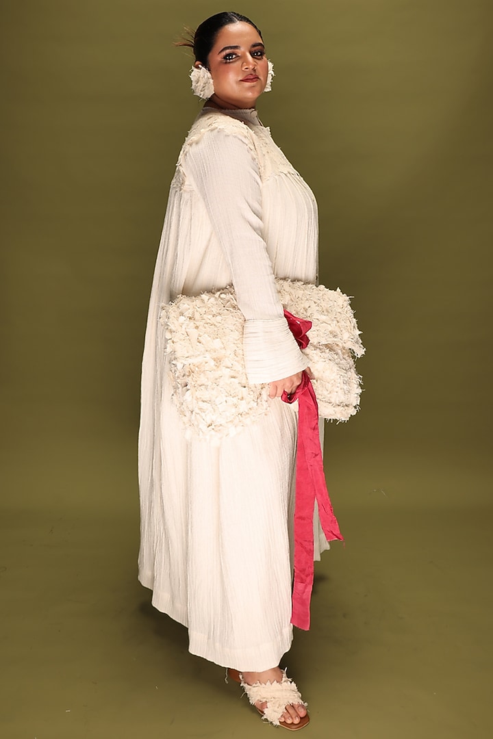 Natural-Colored Crushed Cotton Dress by STOIQUE at Pernia's Pop Up Shop