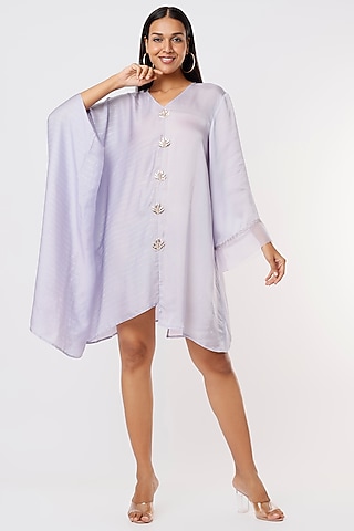 Lilac Satin Tunic by Shruti Ranka