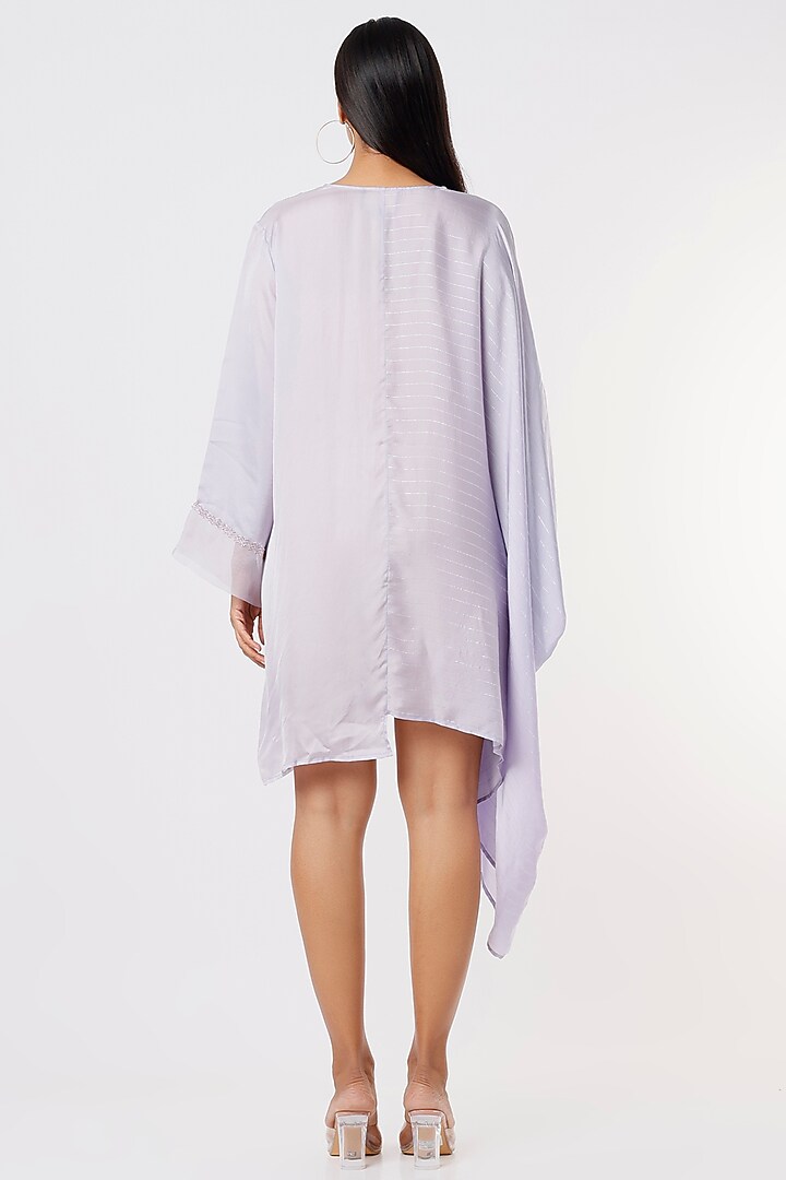 Lilac Satin Tunic by Shruti Ranka at Pernia's Pop Up Shop