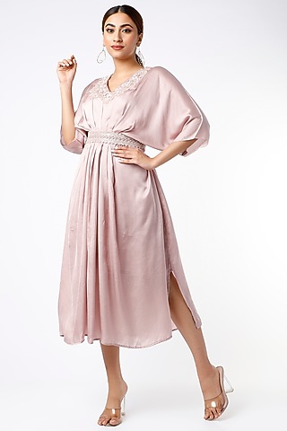 Mauve Embroidered Kaftan by Shruti Ranka