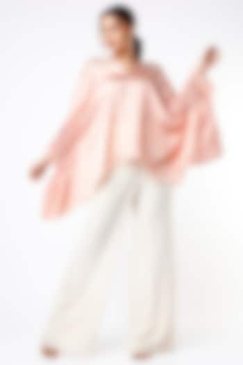 Rose Pink Smocked Tunic by Shruti Ranka at Pernia's Pop Up Shop