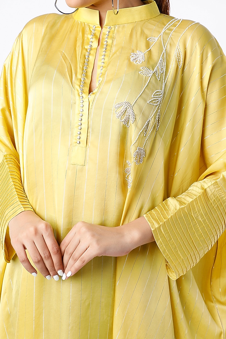 Yellow Oversized Tunic by Shruti Ranka at Pernia's Pop Up Shop