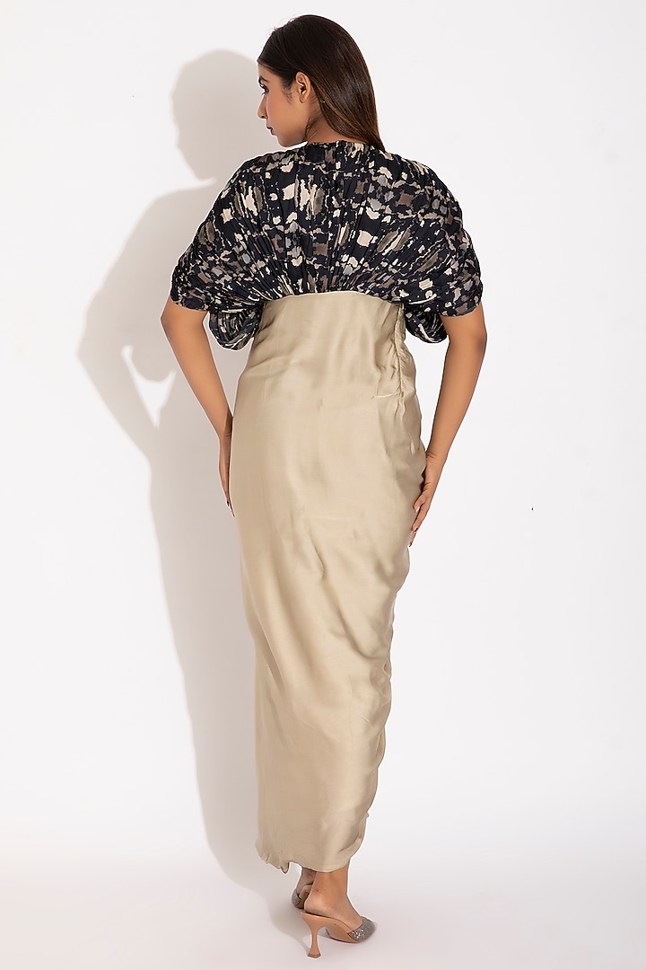 Black & Grey Digital Printed Kaftan by Studio Surbhi at Pernia's Pop Up Shop